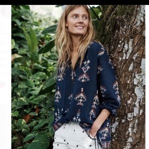 Madewell Folkstitch Popover top